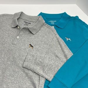 Lands’ End Long Sleeve Polos, lot of 2, size 8
